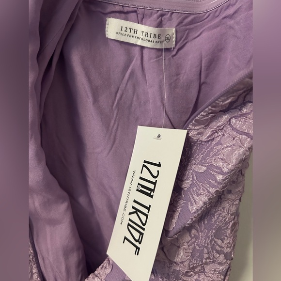 12th Tribe Ingrid Purple Floral Maxi Dress - Picture 6 of 6